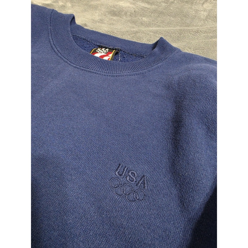 Vintage USA Olympic Team Sweatshirt XL Blue Made In USA JCPenney Crewneck 90s